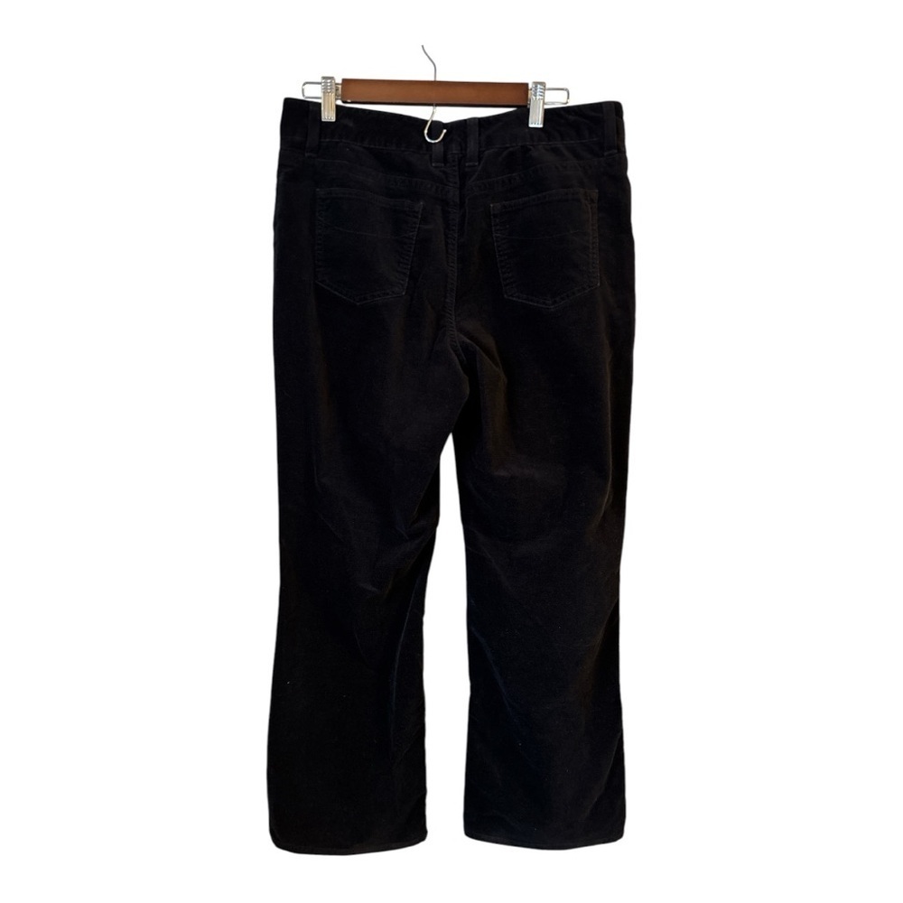 LL Bean Black Velveteen Corduroy Pants womand size 12